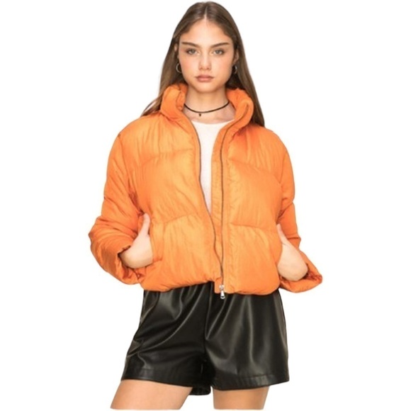 HYFVE Burnt Orange Puff Jacket - Picture 1 of 1